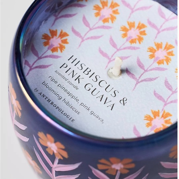 Anthropologie NWT Medina Fruity Hibiscus & Pink Guava Glass Candle - Picture 3 of 3